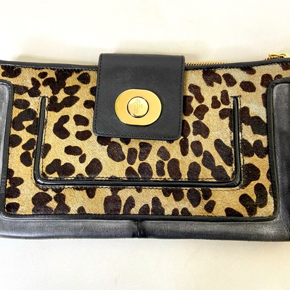 Cole Haan Handbags - Cole Hann leopard and blackberry clutch